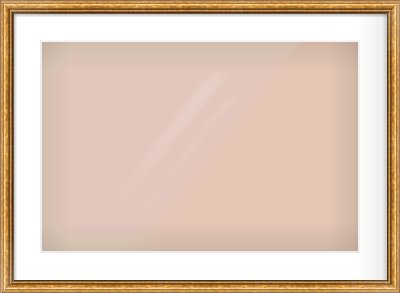 Gold Cushion Frame for 600 × 400mm artwork, with Smooth White Single Mount