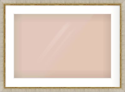Silver Foil Flat Frame for 600 × 400mm artwork, with Smooth White Single Mount