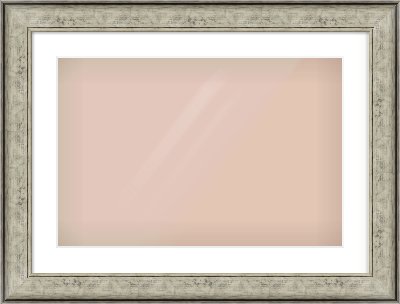 Silver Flat Frame for 600 × 400mm artwork, with Smooth White Single Mount