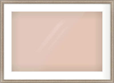 Silver Cushion Frame for 600 × 400mm artwork, with Smooth White Single Mount
