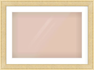 Gold Flat Frame for 600 × 400mm artwork, with Smooth White Single Mount