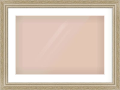 Ivory Scoop Frame for 600 × 400mm artwork, with Smooth White Single Mount