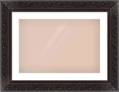 Black Reverse Frame for 600 × 400mm artwork, with Smooth White Single Mount