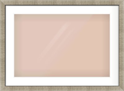 Silver & Black Sided Flat Frame for 600 × 400mm artwork, with Smooth White Single Mount