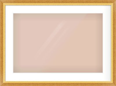 Gold Reverse Frame for 600 × 400mm artwork, with Smooth White Single Mount