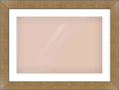 Bronze Flat Frame for 600 × 400mm artwork, with Smooth White Single Mount