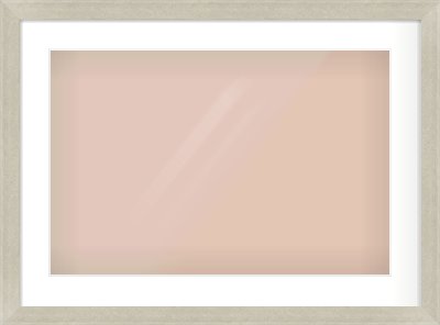 Silver Flat Frame for 600 × 400mm artwork, with Smooth White Single Mount