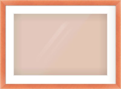 Bronze Flat Frame for 600 × 400mm artwork, with Smooth White Single Mount
