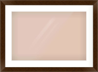 Wenge Flat Frame for 600 × 400mm artwork, with Smooth White Single Mount