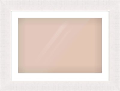 Rough Cut Effect Flat Frame for 600 × 400mm artwork, with Smooth White Single Mount