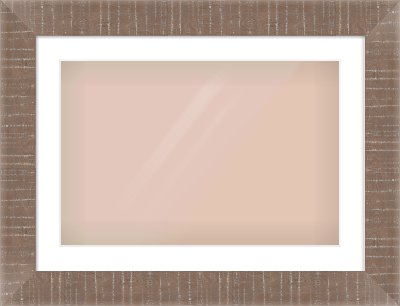 Rough Cut Effect Flat Frame for 600 × 400mm artwork, with Smooth White Single Mount