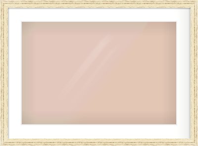 Distressed Cream Wood Grain Flat Frame for 600 × 400mm artwork, with Smooth White Single Mount