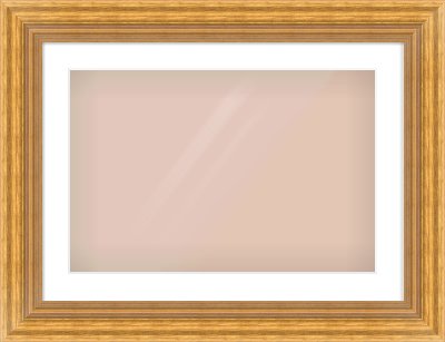 Gold Reverse Frame for 600 × 400mm artwork, with Smooth White Single Mount