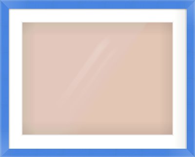 Light Blue Paint Flat Frame for 60 × 45cm artwork, with Smooth White Single Mount