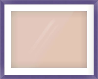 Purple Paint Flat Frame for 60 × 45cm artwork, with Smooth White Single Mount