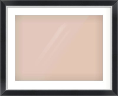 Black/Silver Reverse Frame for 60 × 45cm artwork, with Smooth White Single Mount