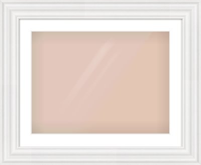 White Spoon Frame for 60 × 45cm artwork, with Smooth White Single Mount