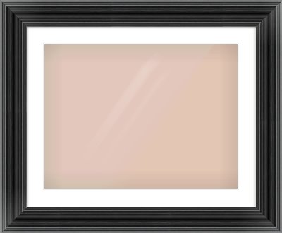 Black Spoon Frame for 60 × 45cm artwork, with Smooth White Single Mount