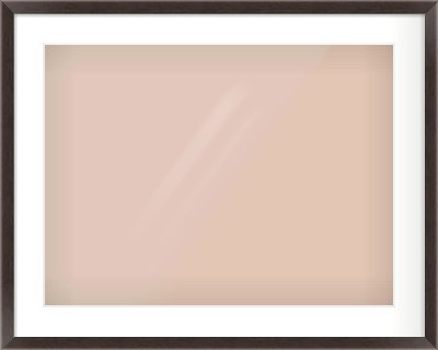 Brown Flat Frame for 60 × 45cm artwork, with Smooth White Single Mount