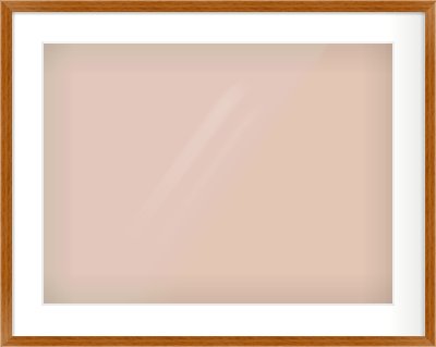 Natural Wood Flat Frame for 60 × 45cm artwork, with Smooth White Single Mount