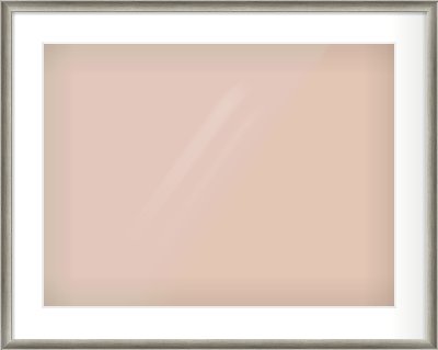 Silver Cushion Frame for 60 × 45cm artwork, with Smooth White Single Mount