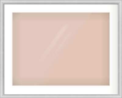 Silver Cushion Frame for 60 × 45cm artwork, with Smooth White Single Mount
