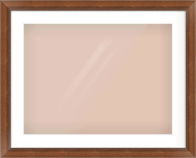 Brown Flat Frame for 60 × 45cm artwork, with Smooth White Single Mount