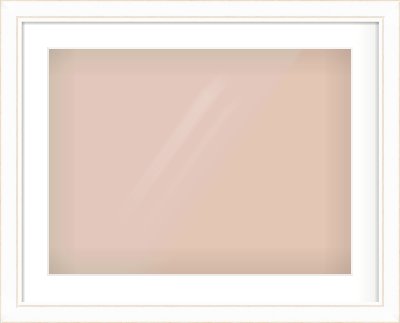 White / Natural Scoop Frame for 60 × 45cm artwork, with Smooth White Single Mount