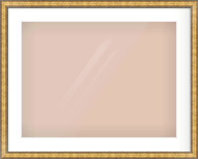Gold Spoon Frame for 60 × 45cm artwork, with Smooth White Single Mount