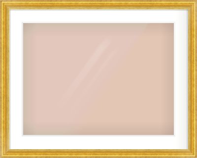 Gold Reverse Frame for 60 × 45cm artwork, with Smooth White Single Mount