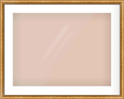 Gold Cushion Frame for 60 × 45cm artwork, with Smooth White Single Mount