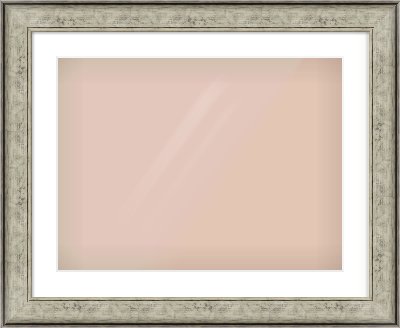 Silver Flat Frame for 60 × 45cm artwork, with Smooth White Single Mount