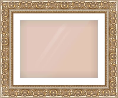 Silver / Gold Reverse Frame for 60 × 45cm artwork, with Smooth White Single Mount