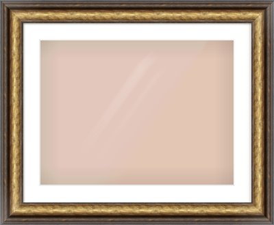 Gold Spoon Frame for 60 × 45cm artwork, with Smooth White Single Mount