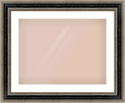 Black & Champagne Silver Spoon Frame for 60 × 45cm artwork, with Smooth White Single Mount