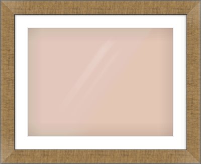Bronze Flat Frame for 60 × 45cm artwork, with Smooth White Single Mount