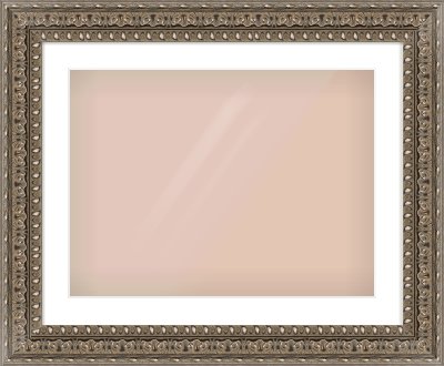 Silver Reverse Frame for 60 × 45cm artwork, with Smooth White Single Mount