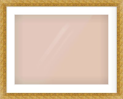 Gold Spoon Frame for 60 × 45cm artwork, with Smooth White Single Mount