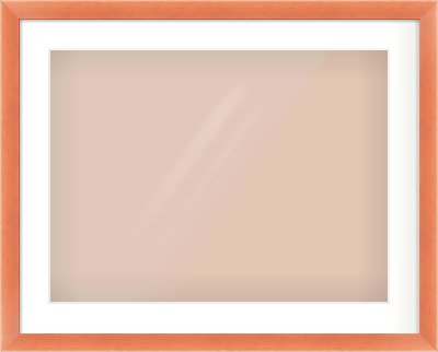 Bronze Flat Frame for 60 × 45cm artwork, with Smooth White Single Mount