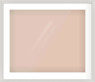 Silver Flat Frame for 60 × 50cm artwork, with Smooth White Single Mount