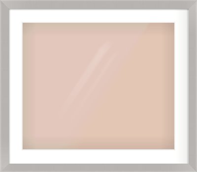 Grey Flat Frame for 600 × 500mm artwork, with Smooth White Single Mount
