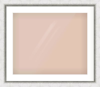 Silver Reverse Frame for 60 × 50cm artwork, with Smooth White Single Mount