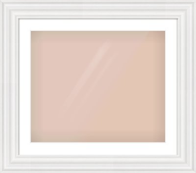 White Spoon Frame for 600 × 500mm artwork, with Smooth White Single Mount