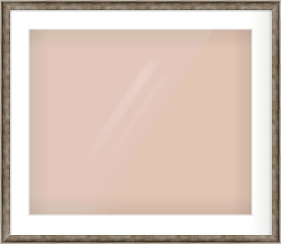 Silver Scoop Frame for 60 × 50cm artwork, with Smooth White Single Mount