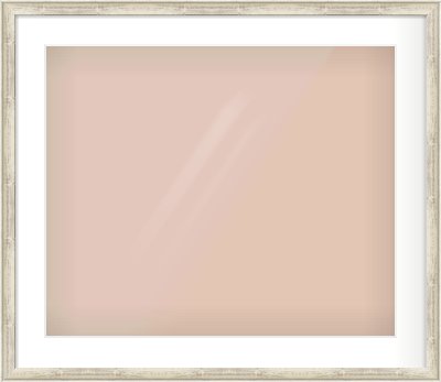 Champagne Silver with Black Sides Cushion Frame for 60 × 50cm artwork, with Smooth White Single Mount