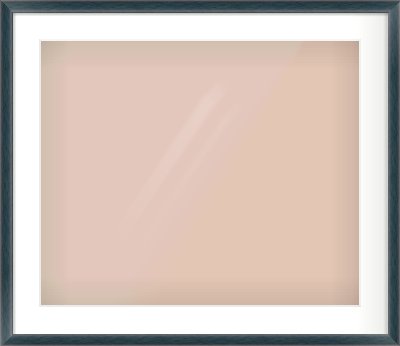 Aqua Blue Stain Cushion Frame for 600 × 500mm artwork, with Smooth White Single Mount