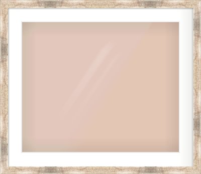 Silver Flat Frame for 60 × 50cm artwork, with Smooth White Single Mount