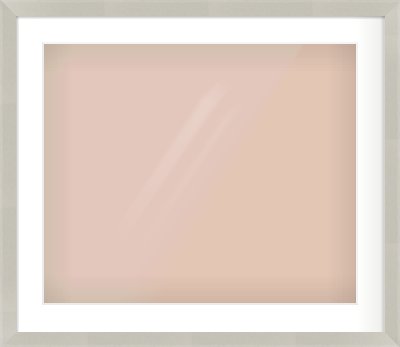 Grey Flat Frame for 600 × 500mm artwork, with Smooth White Single Mount