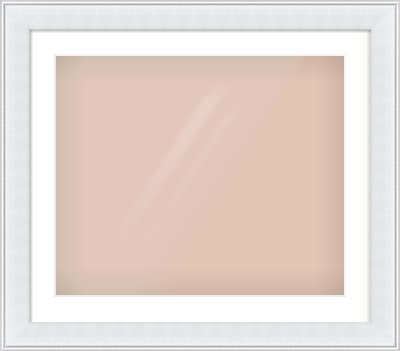 Brushed Silver Cushion Frame for 60 × 50cm artwork, with Smooth White Single Mount