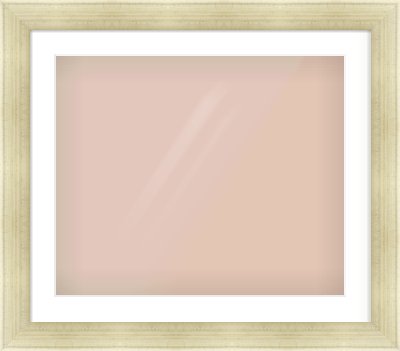 Silver Flat Frame for 60 × 50cm artwork, with Smooth White Single Mount